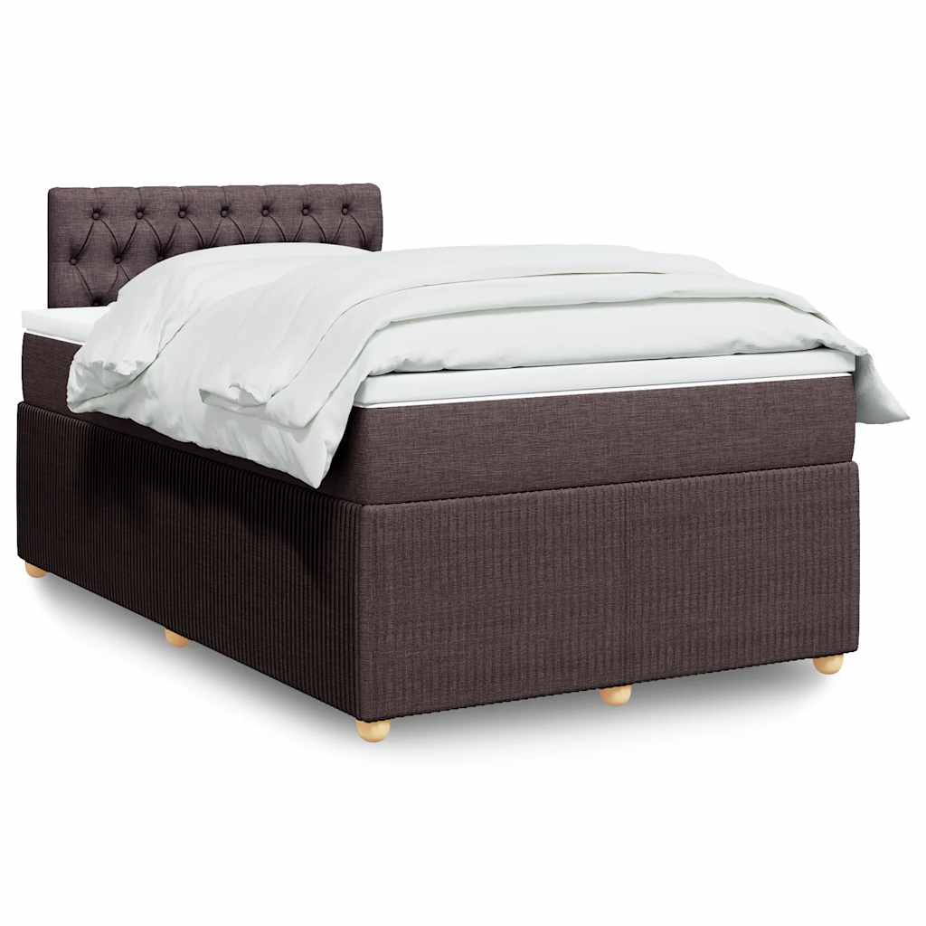 Boxspringbett Mit Matratze Stoff Dunkelbraun