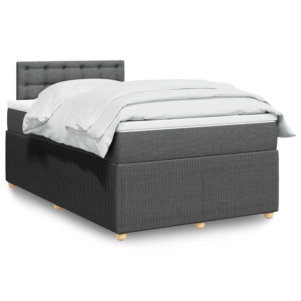 Boxspringbett Mit Matratze Stoff Dunkelgrau