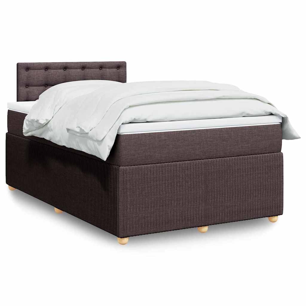 Boxspringbett Mit Matratze Stoff Dunkelbraun