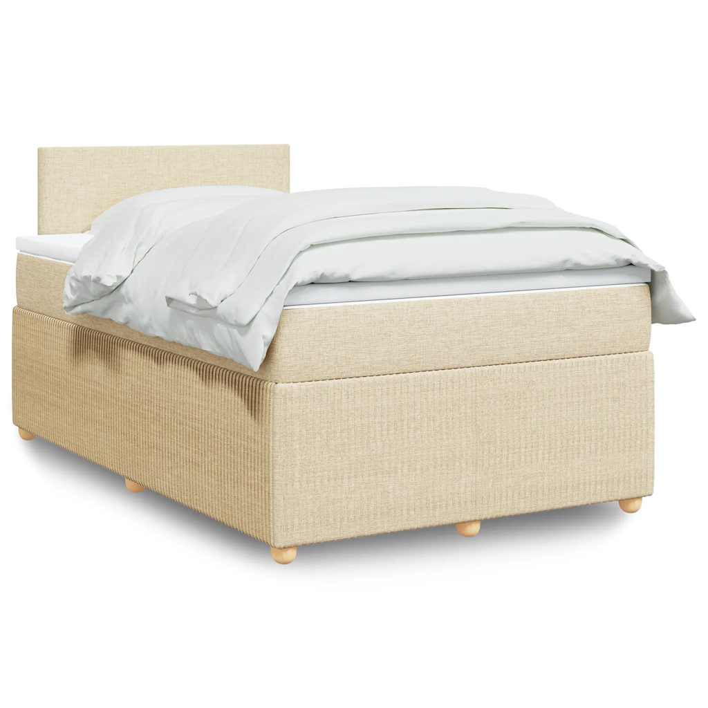 Boxspringbett Mit Matratze Stoff Creme