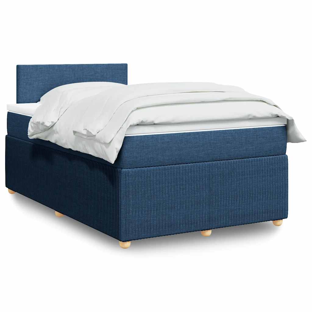 Boxspringbett Mit Matratze Stoff Blau