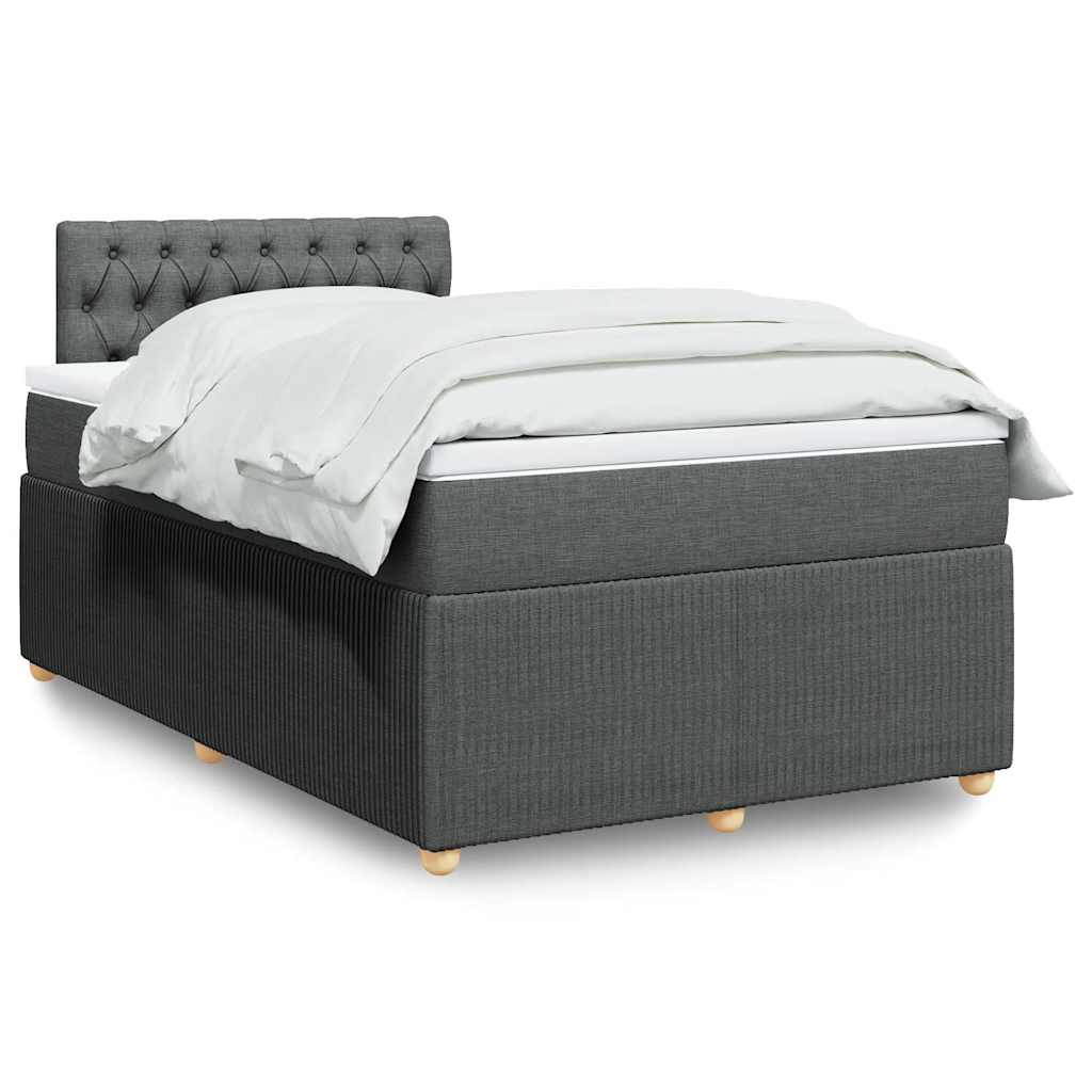 Boxspringbett Mit Matratze Stoff Dunkelgrau