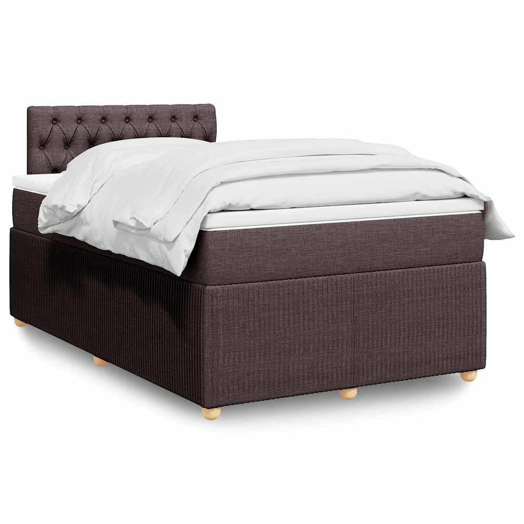 Boxspringbett Mit Matratze Stoff Dunkelbraun