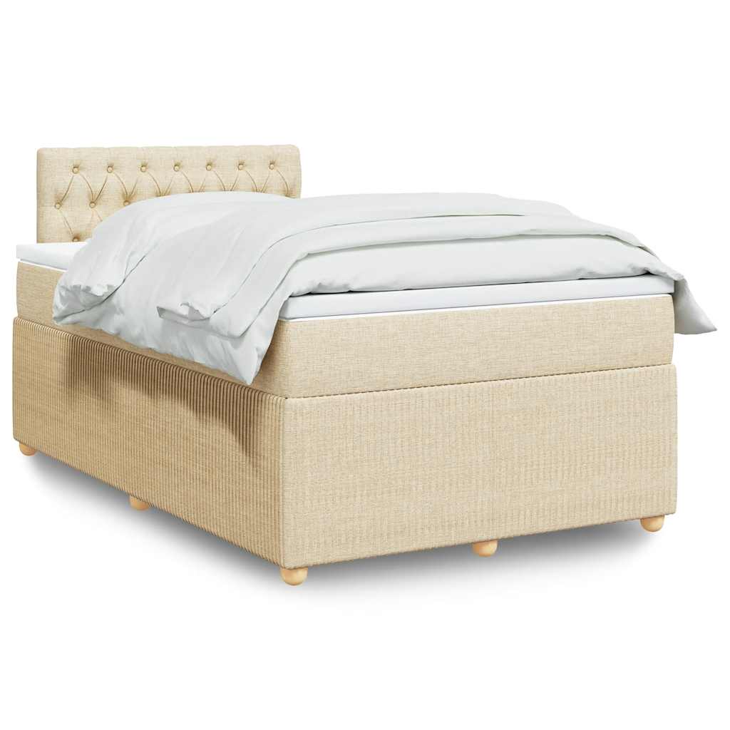 Boxspringbett Mit Matratze Stoff Creme