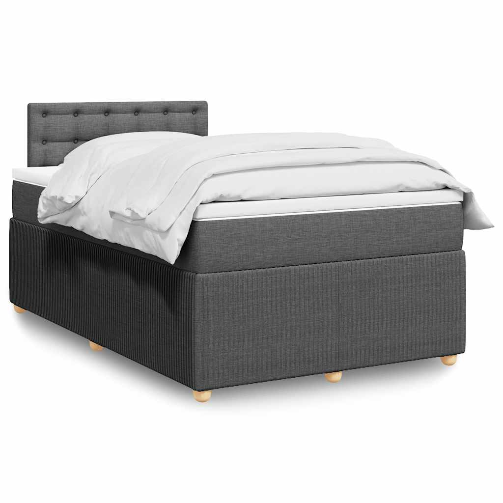 Boxspringbett Mit Matratze Stoff Dunkelgrau
