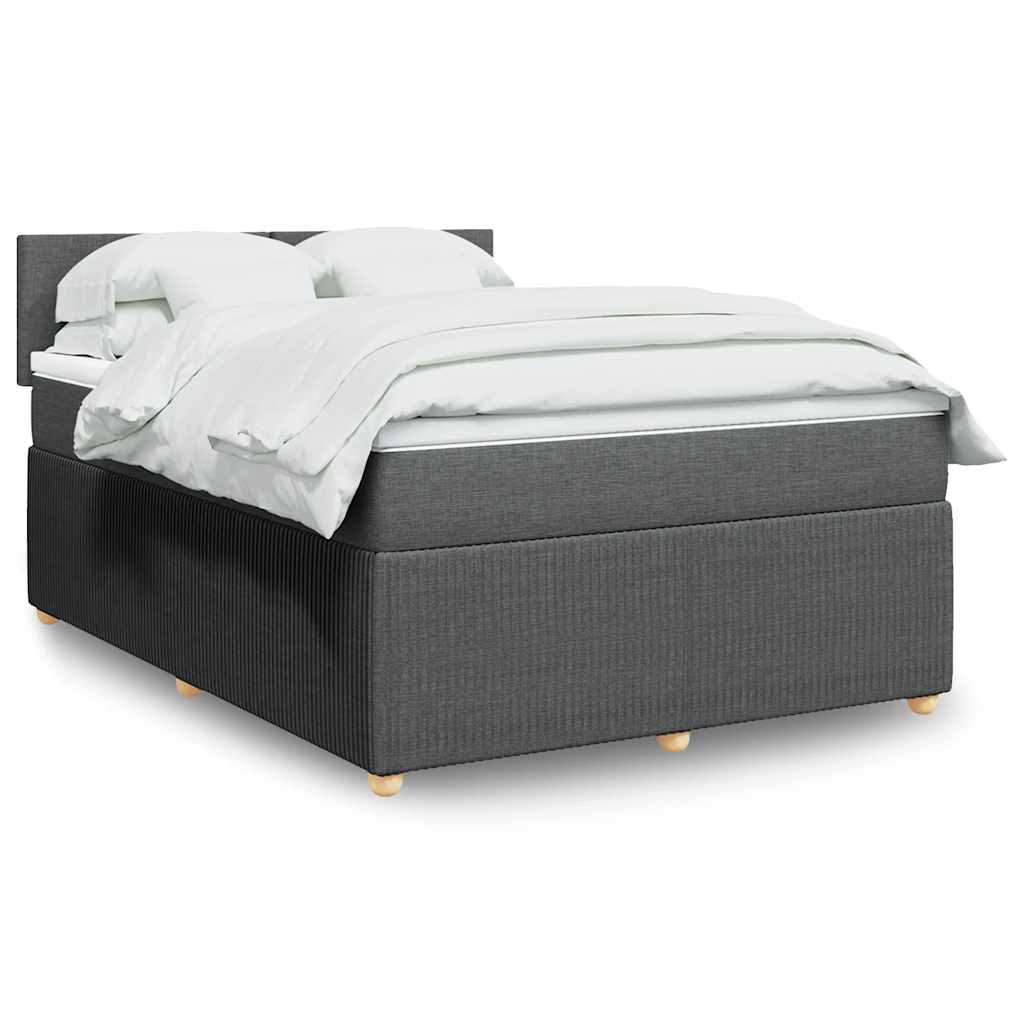 Boxspringbett Mit Matratze Stoff Dunkelgrau