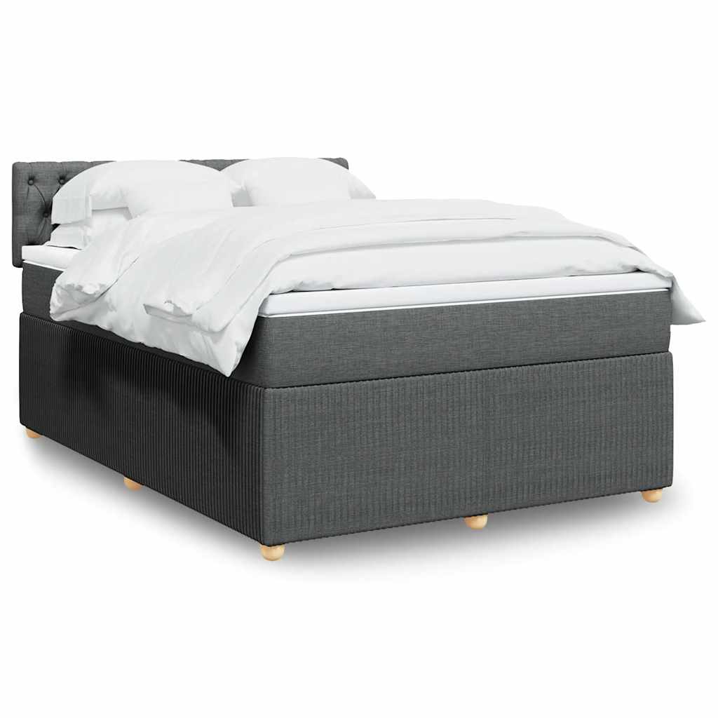 Boxspringbett Mit Matratze Stoff Dunkelgrau