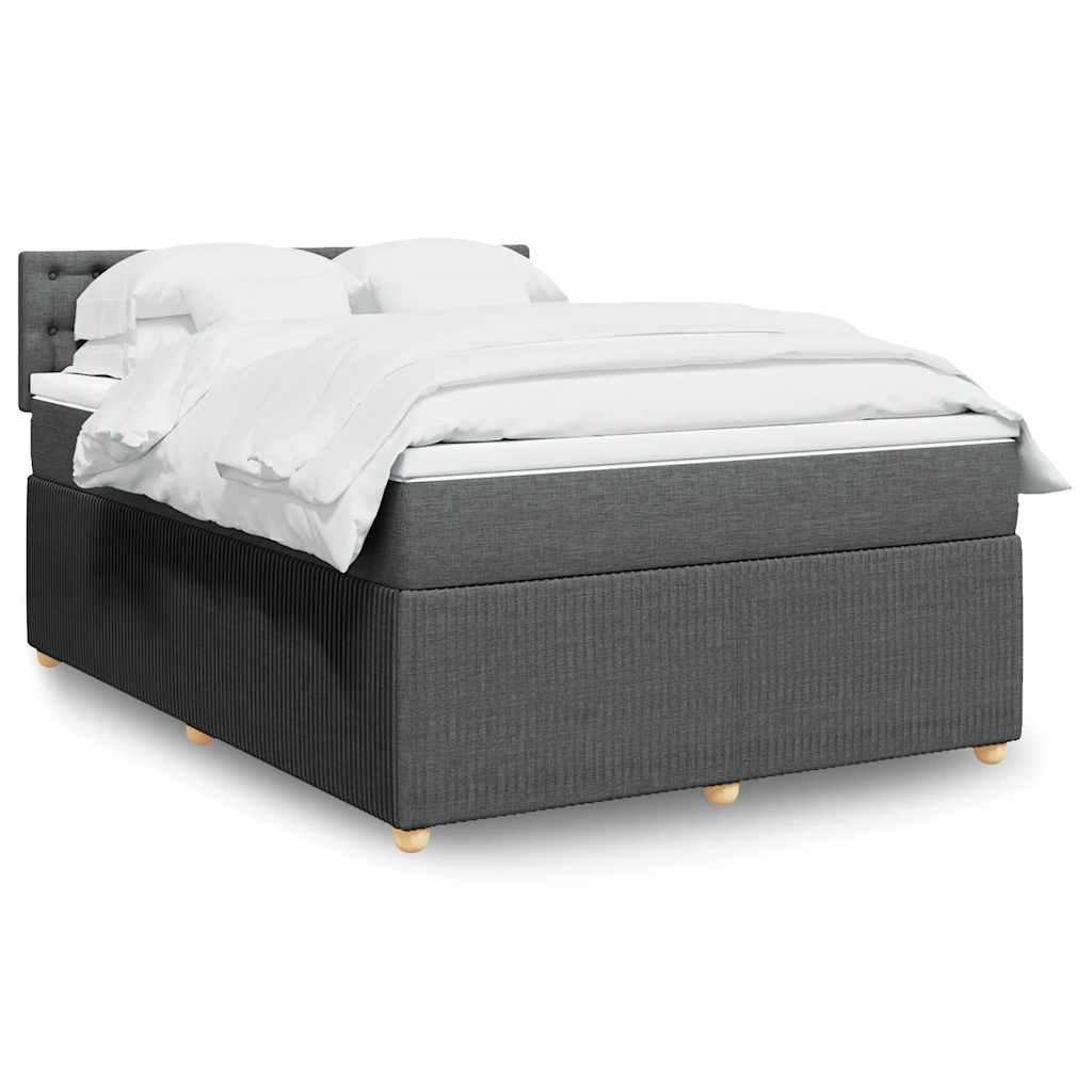 Boxspringbett Mit Matratze Stoff Dunkelgrau