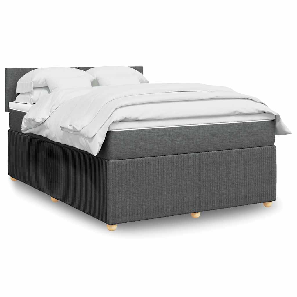 Boxspringbett Mit Matratze Stoff Dunkelgrau
