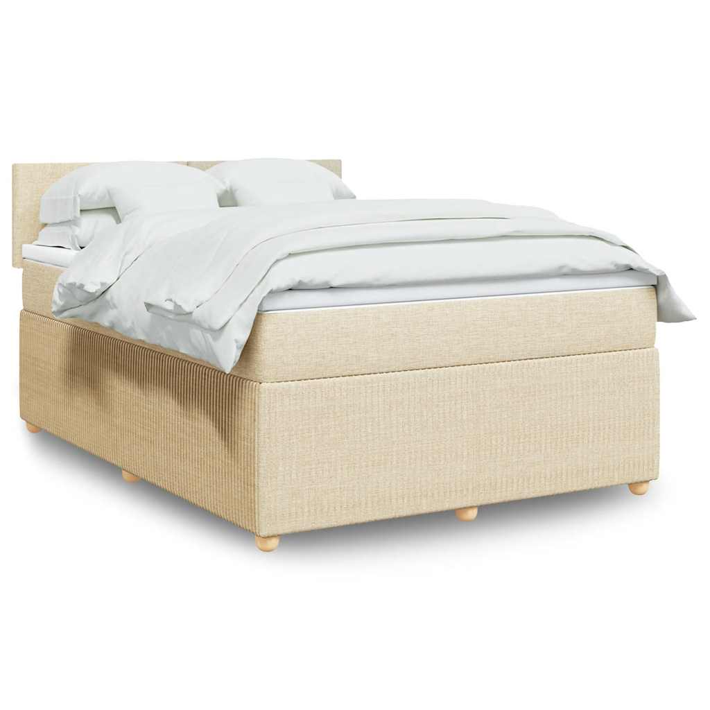 Boxspringbett Mit Matratze Stoff Creme