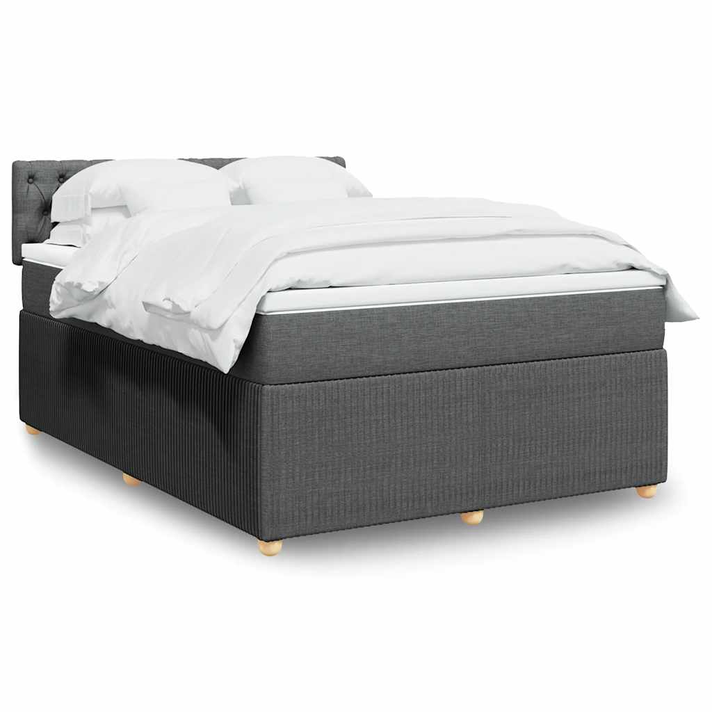 Boxspringbett Mit Matratze Stoff Dunkelgrau