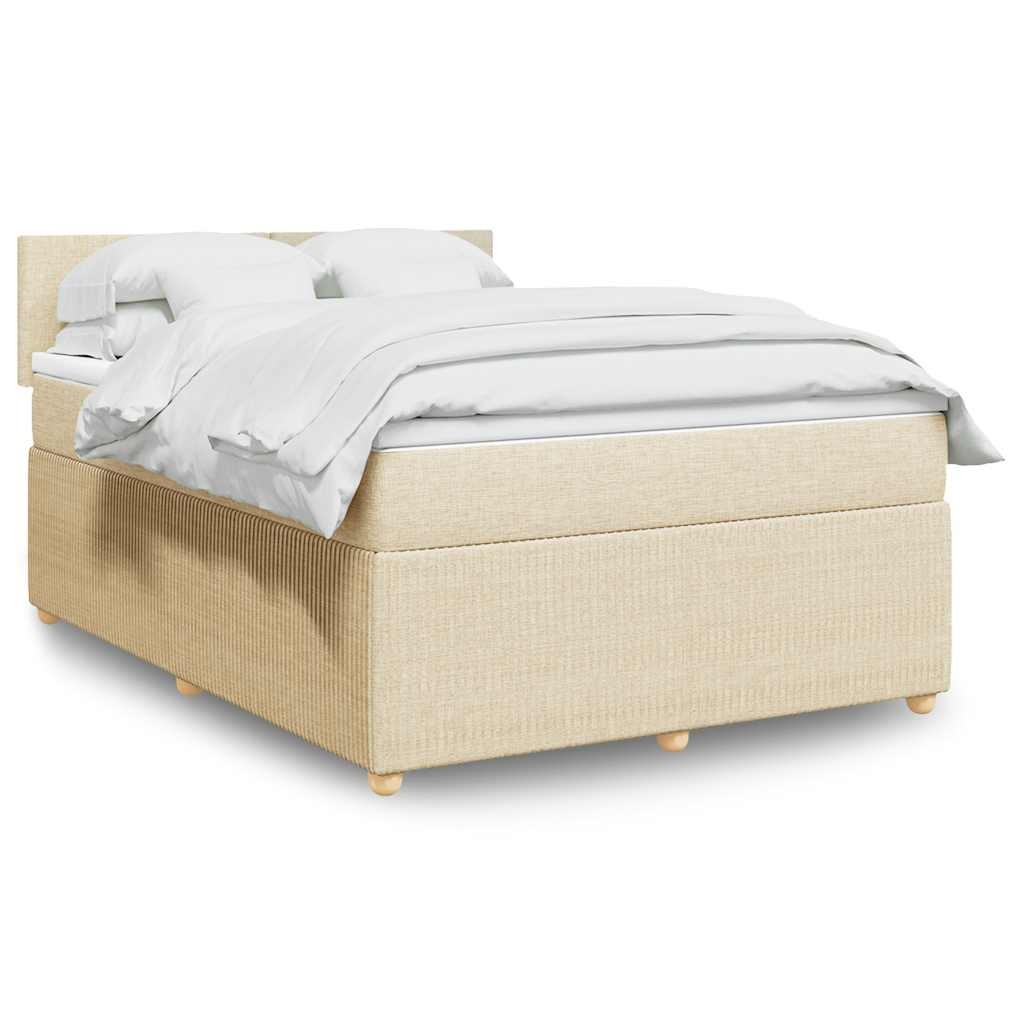 Boxspringbett Mit Matratze Stoff Creme