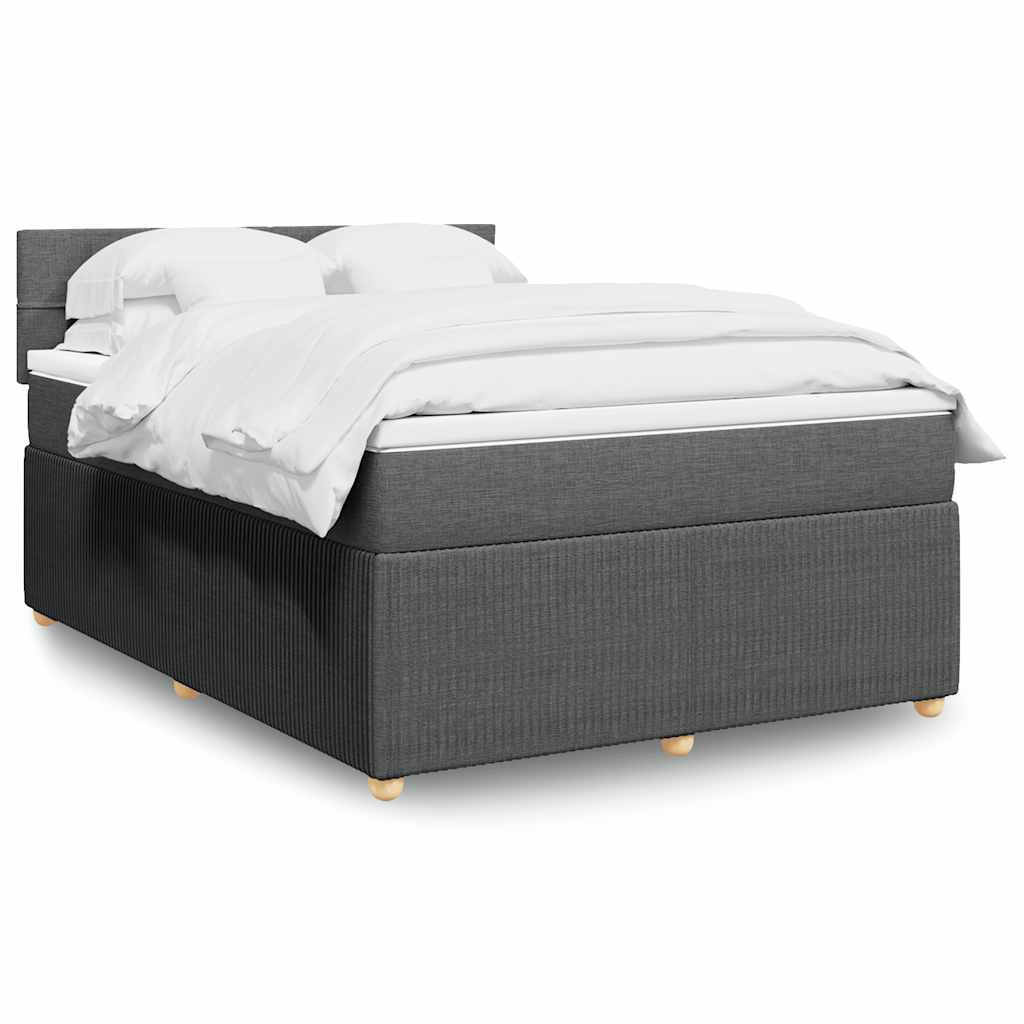 Boxspringbett Mit Matratze Stoff Dunkelgrau