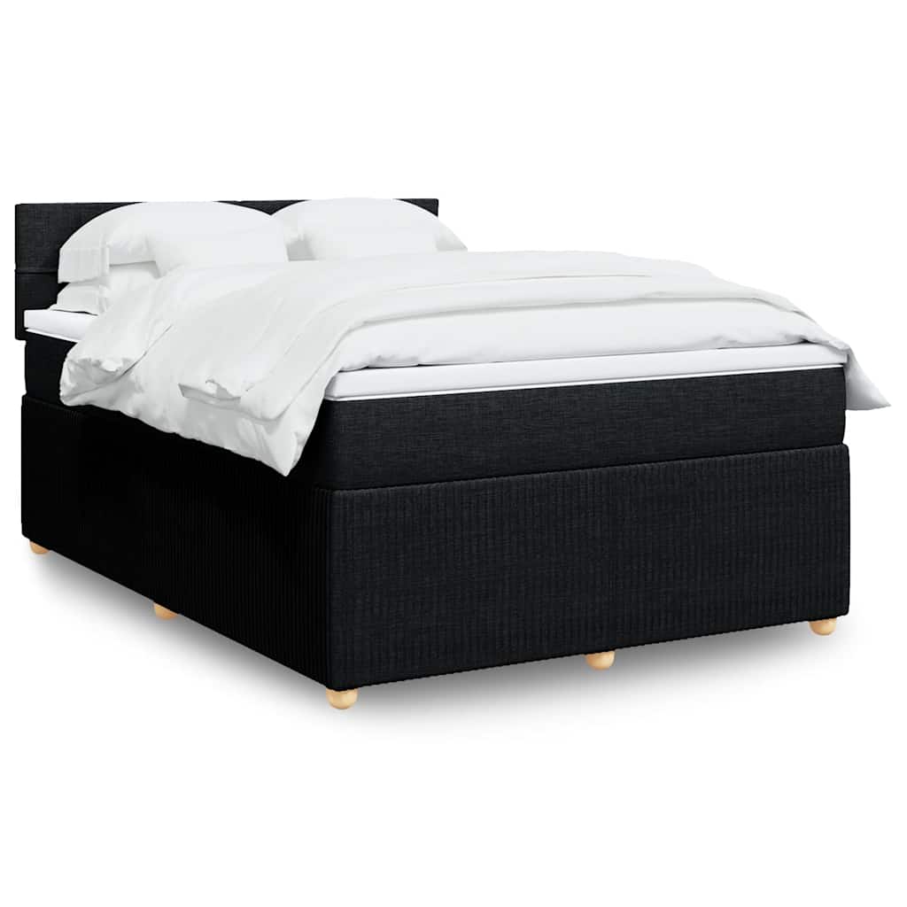 Boxspringbett Mit Matratze Stoff Schwarz