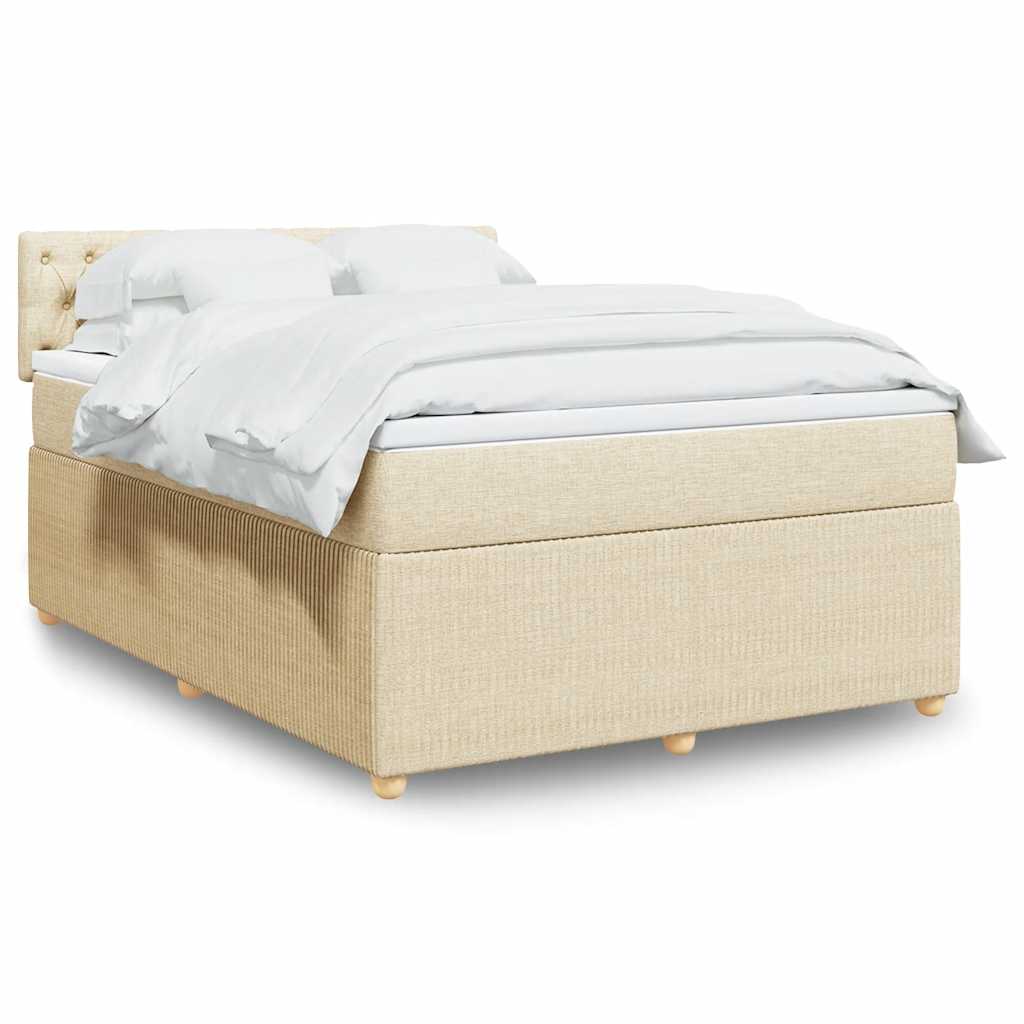 Boxspringbett Mit Matratze Stoff Creme
