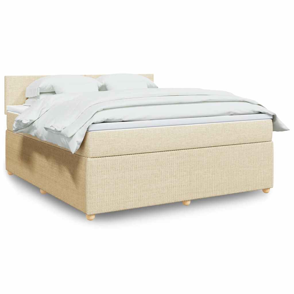 Boxspringbett Mit Matratze Stoff Creme