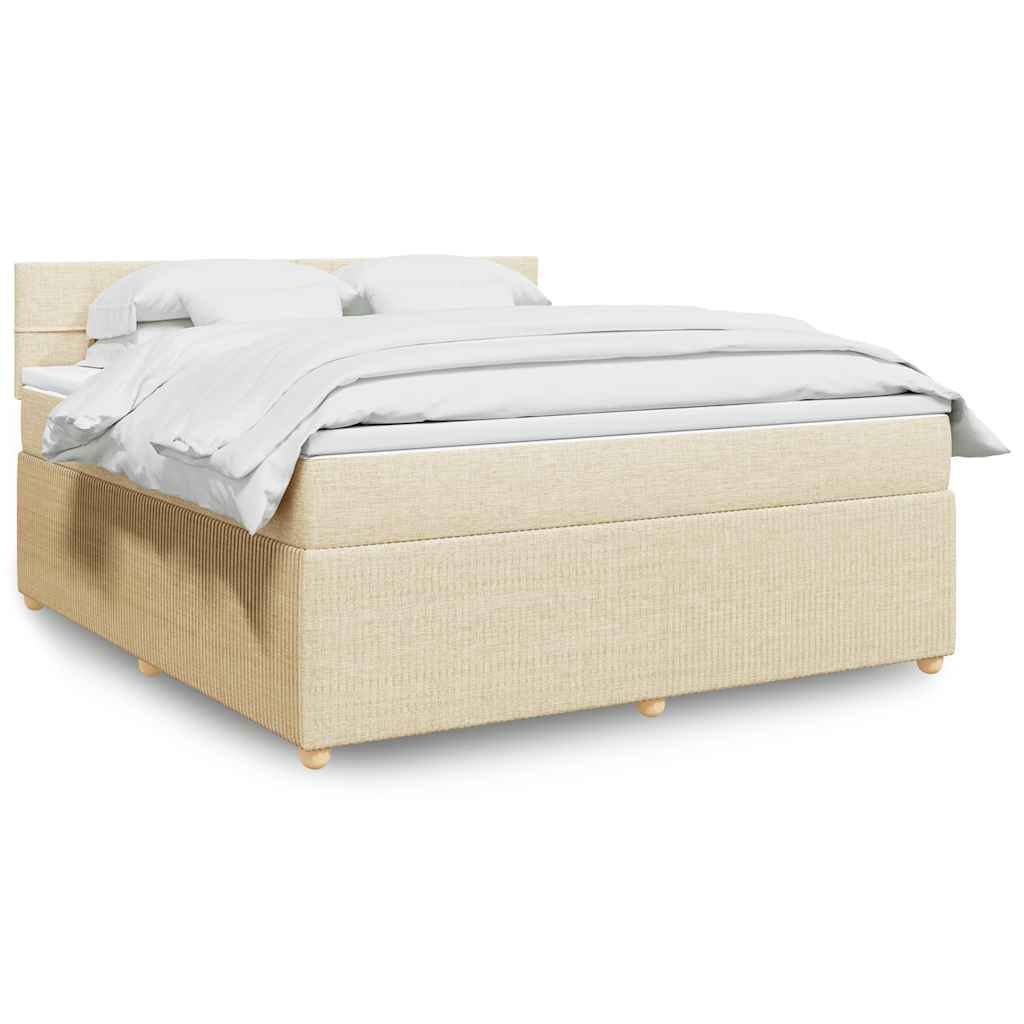 Boxspringbett Mit Matratze Stoff Creme