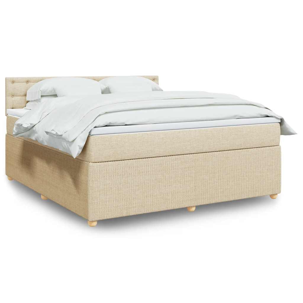 Boxspringbett Mit Matratze Stoff Creme