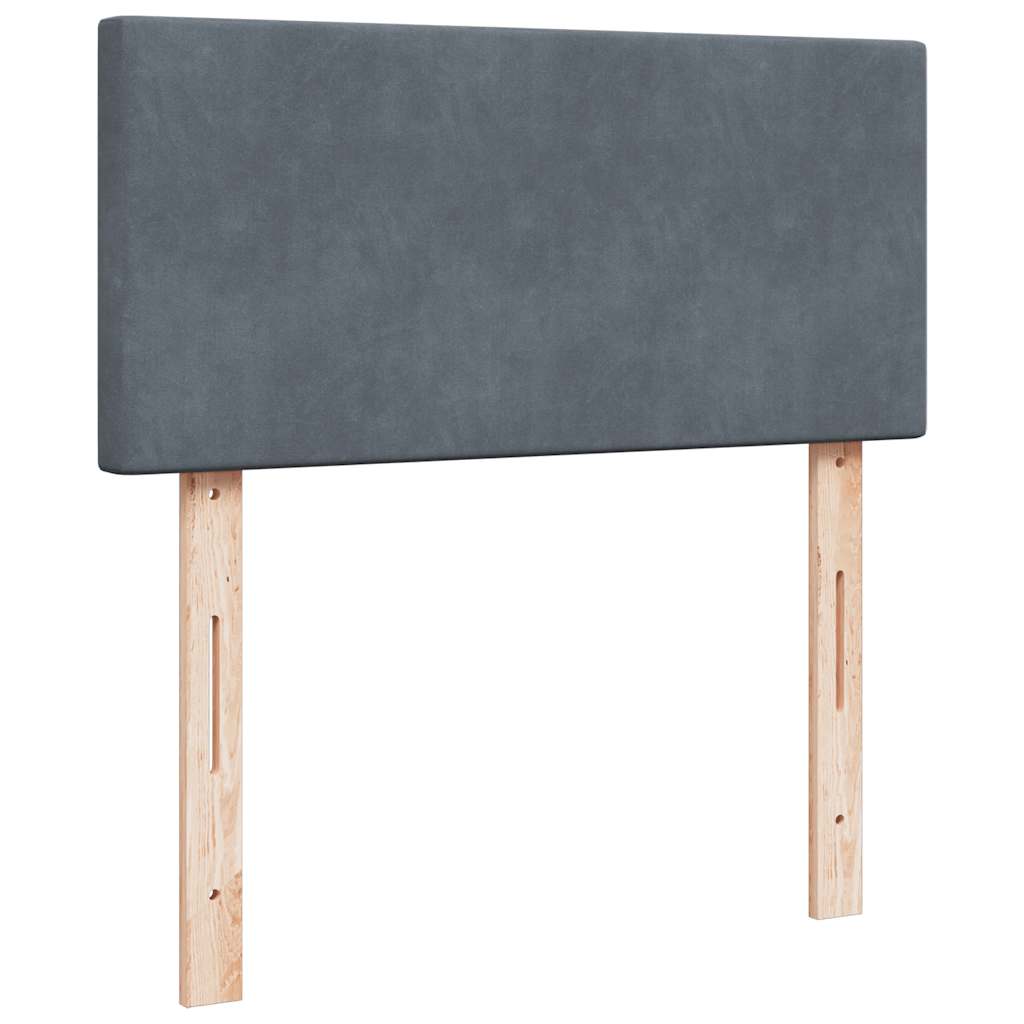 Boxspringbett Mit Matratze Samt Dunkelgrau