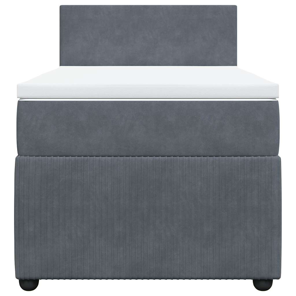 Boxspringbett Mit Matratze Samt Dunkelgrau
