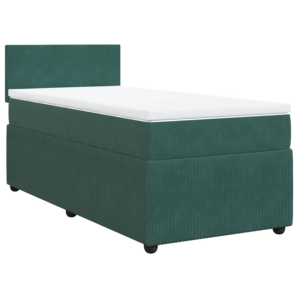 Boxspringbett Mit Matratze Samt Dunkelgrün