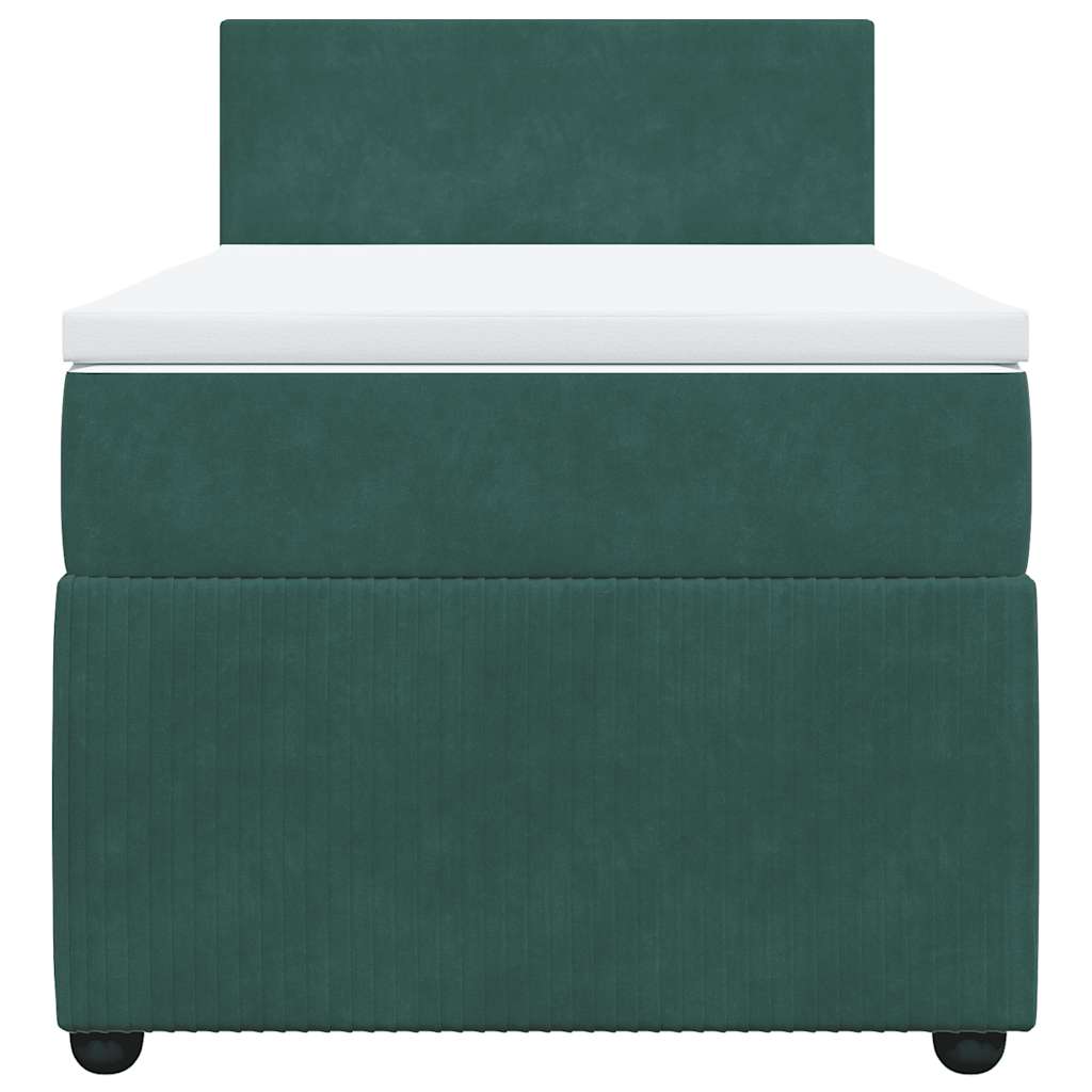 Boxspringbett Mit Matratze Samt Dunkelgrün