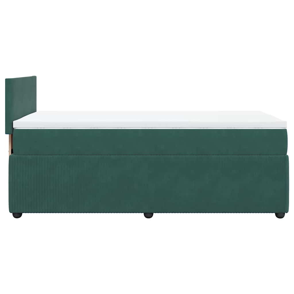 Boxspringbett Mit Matratze Samt Dunkelgrün