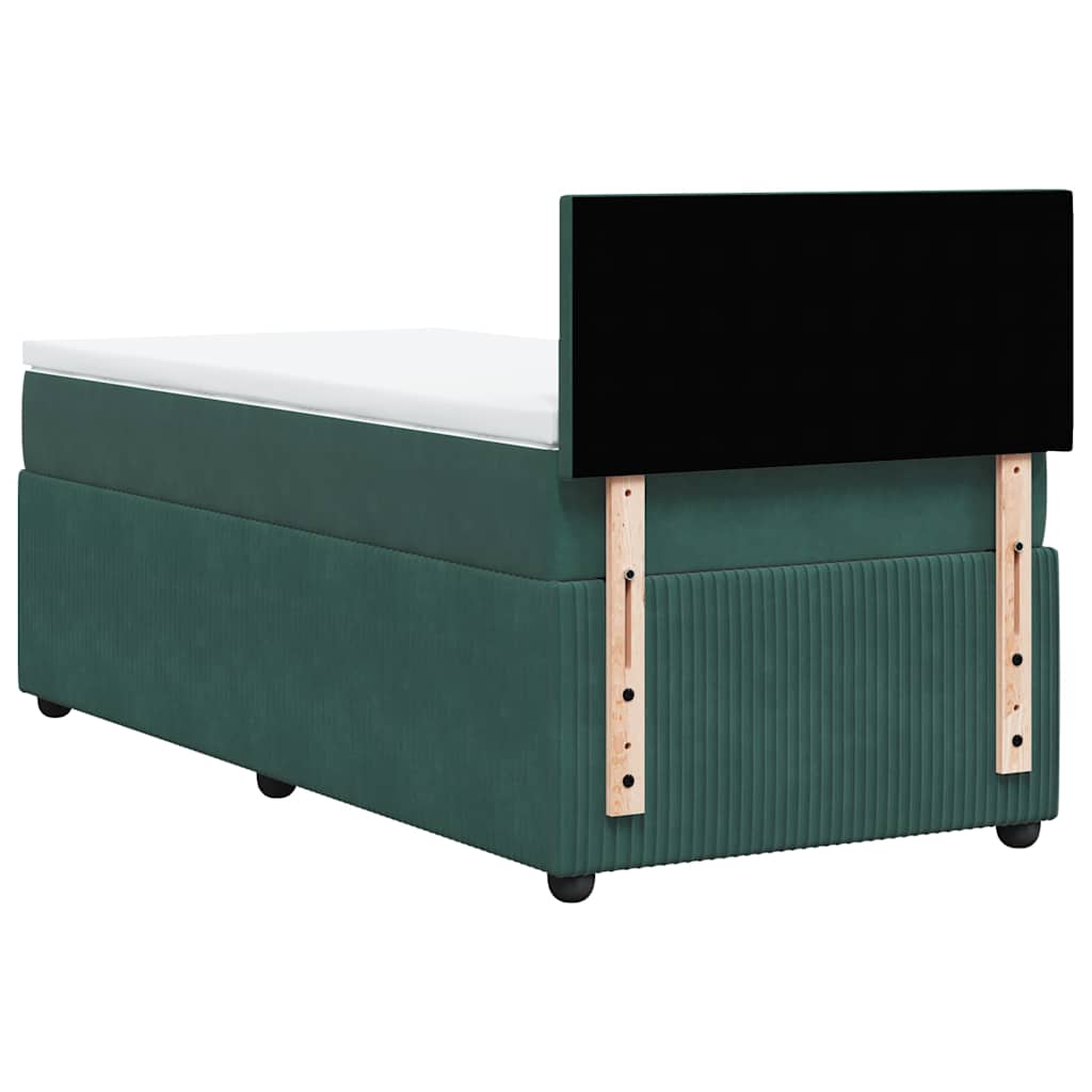 Boxspringbett Mit Matratze Samt Dunkelgrün