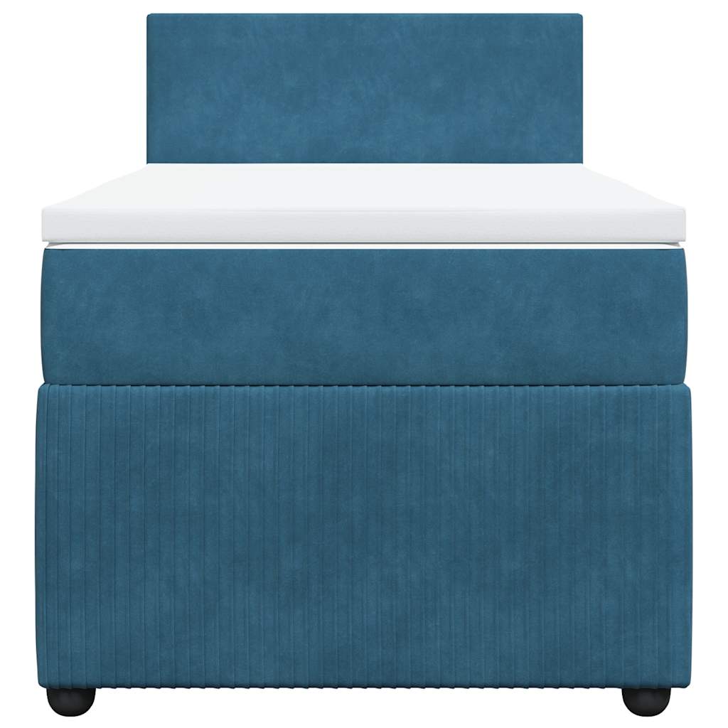 Boxspringbett Mit Matratze Samt Blau