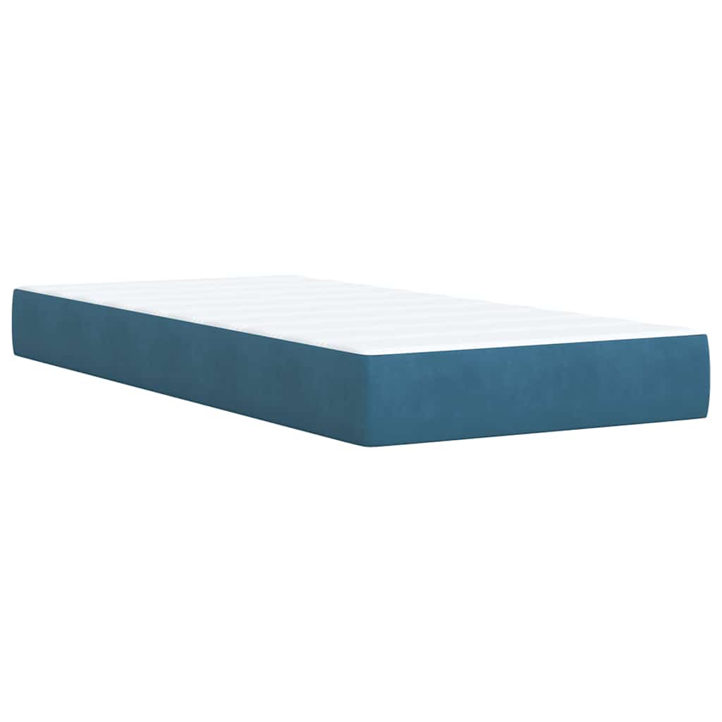 Boxspringbett Mit Matratze Samt Blau