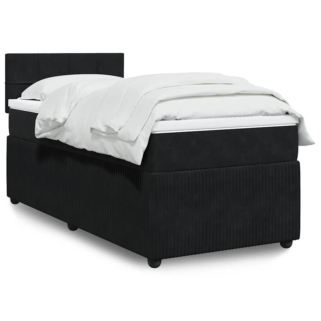 Boxspringbett Mit Matratze Samt Schwarz