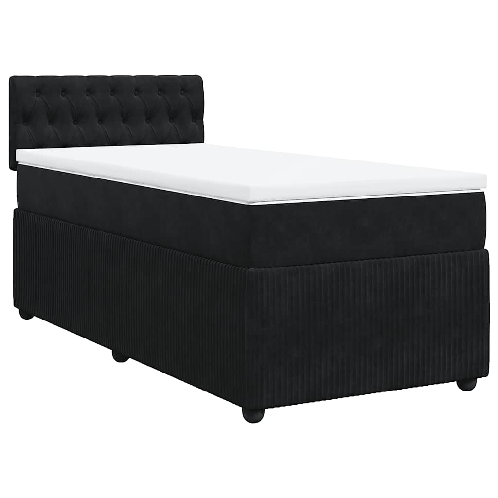 Boxspringbett Mit Matratze Samt Schwarz