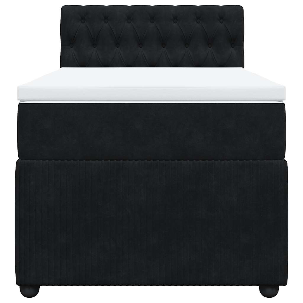 Boxspringbett Mit Matratze Samt Schwarz