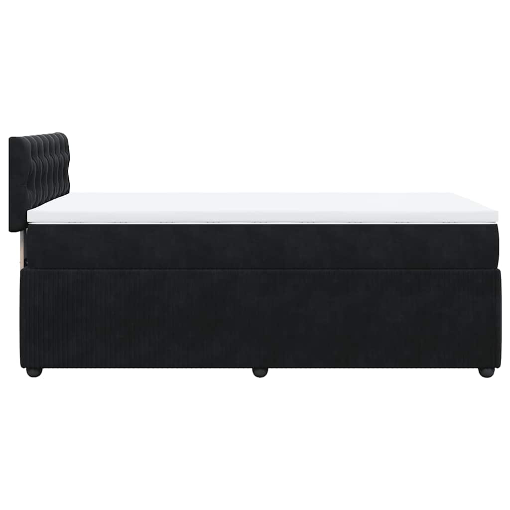 Boxspringbett Mit Matratze Samt Schwarz