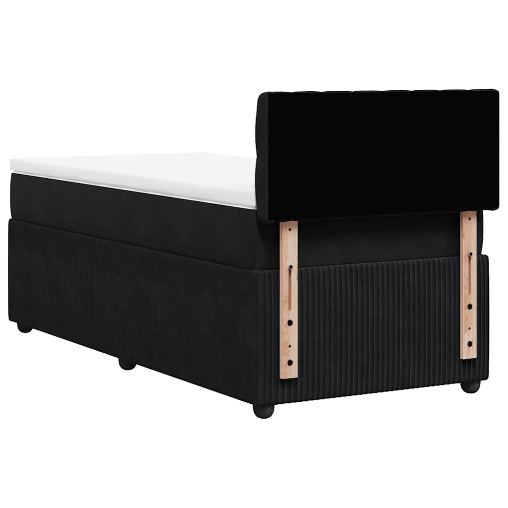 Boxspringbett Mit Matratze Samt Schwarz