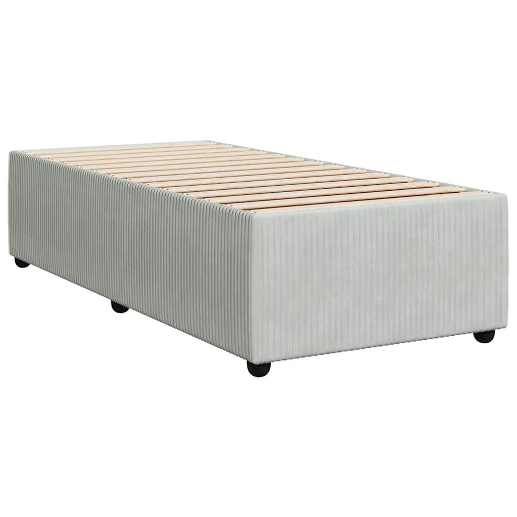 Boxspringbett Mit Matratze Samt Hellgrau