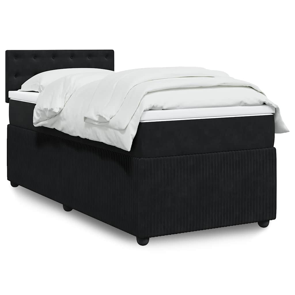 Boxspringbett Mit Matratze Samt Schwarz
