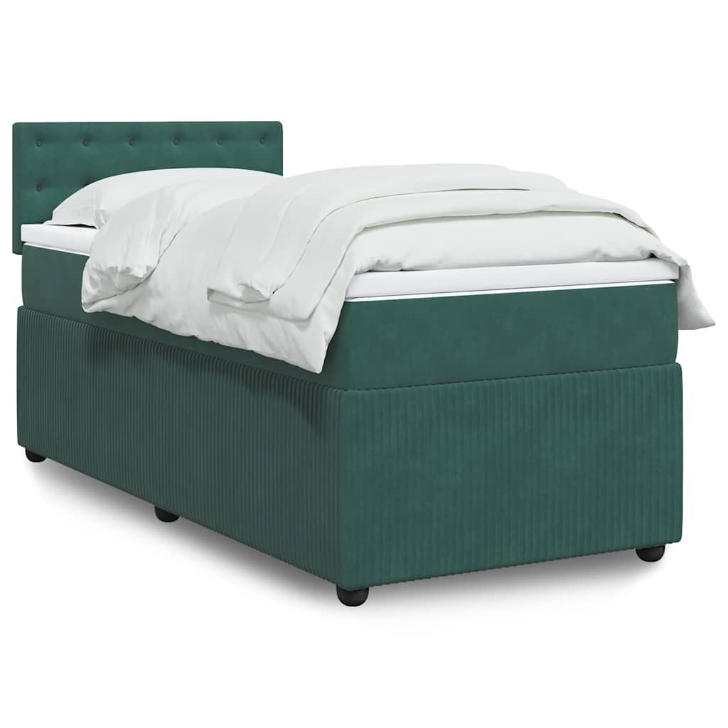Boxspringbett Mit Matratze Samt Dunkelgrün