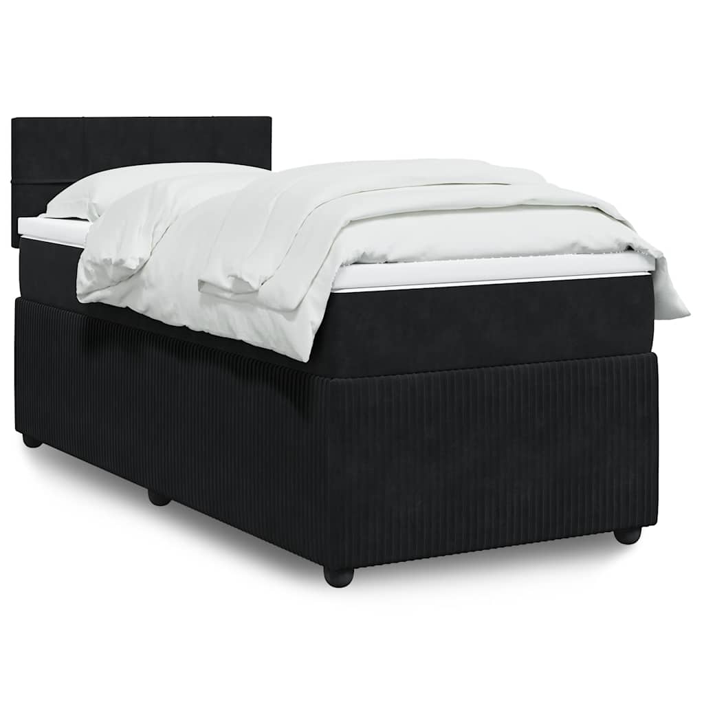 Boxspringbett Mit Matratze Samt Schwarz