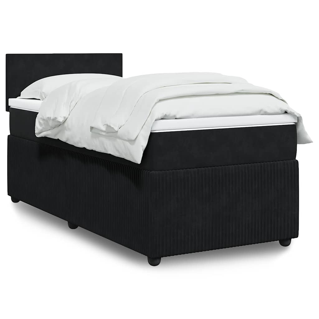 Boxspringbett Mit Matratze Samt Schwarz