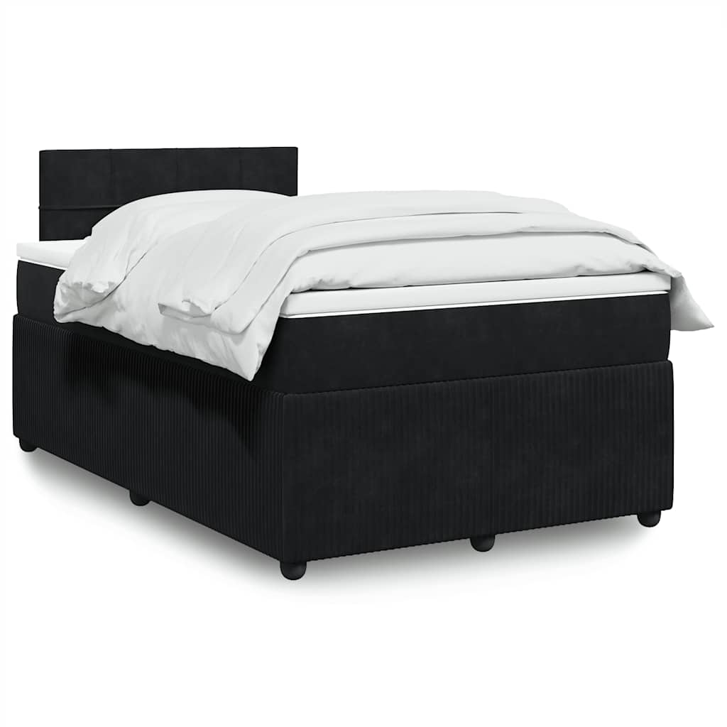 Boxspringbett Mit Matratze Samt Schwarz