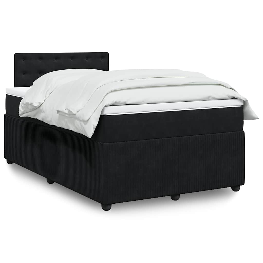 Boxspringbett Mit Matratze Samt Schwarz