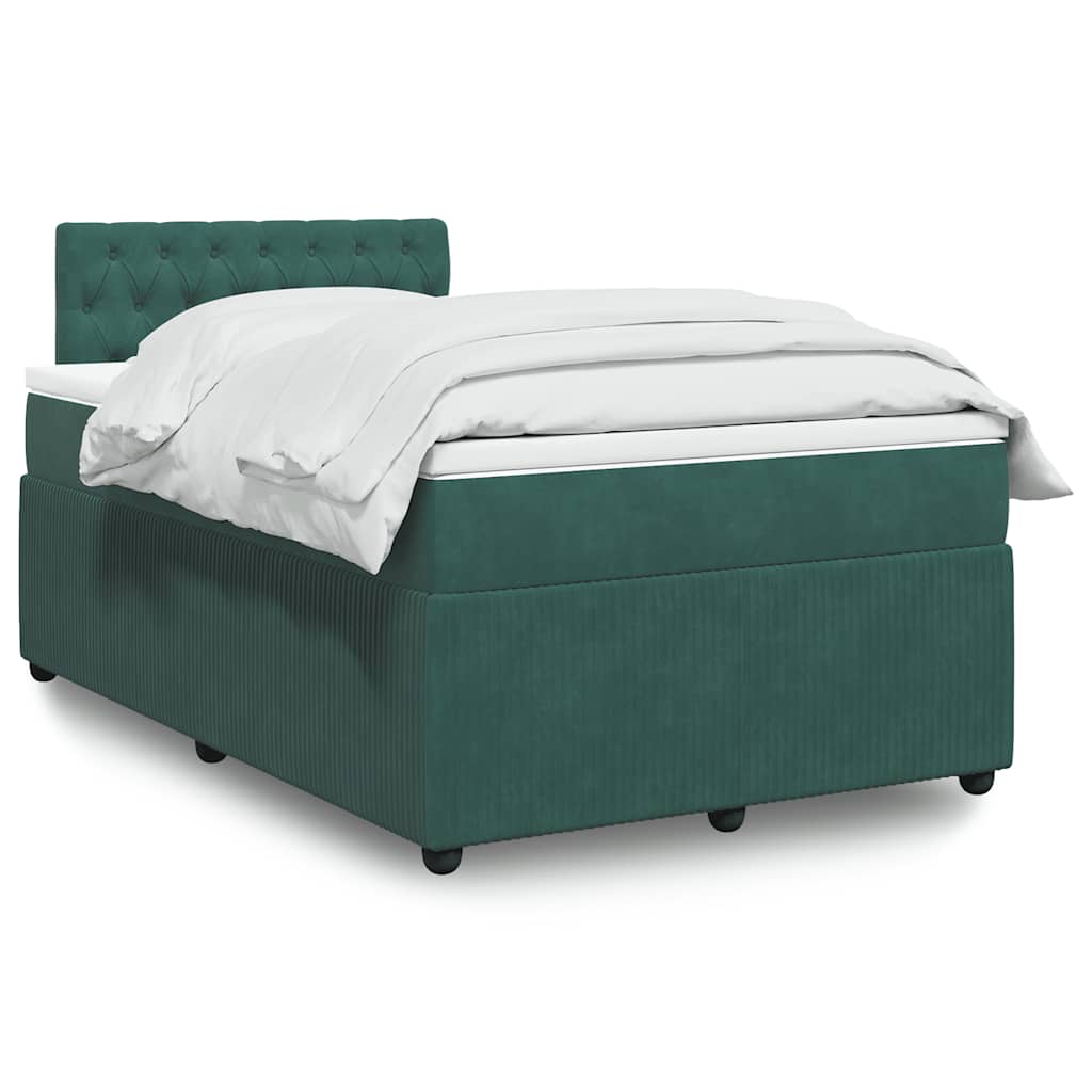 Boxspringbett Mit Matratze Samt Dunkelgrün