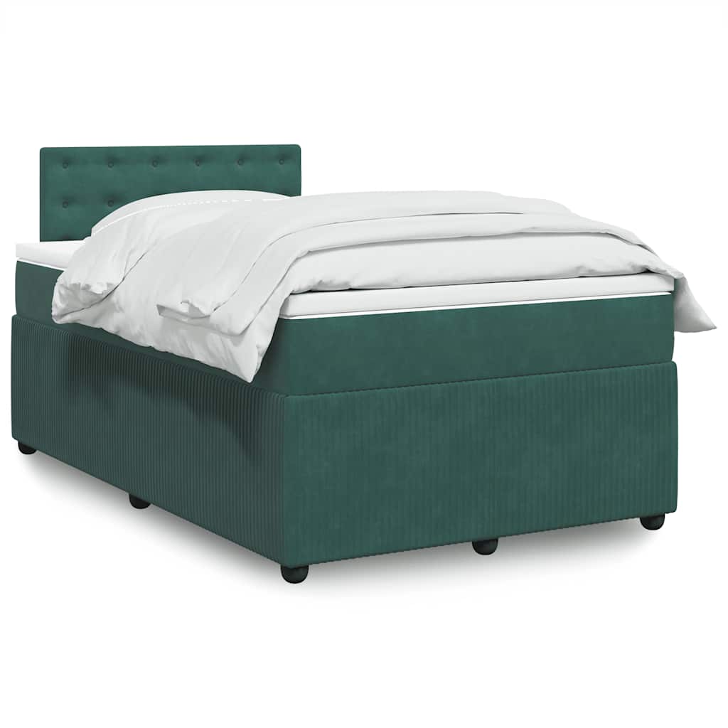 Boxspringbett Mit Matratze Samt Dunkelgrün