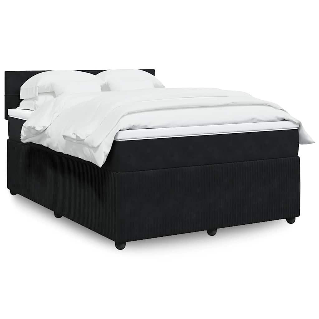 Boxspringbett Mit Matratze Samt Schwarz