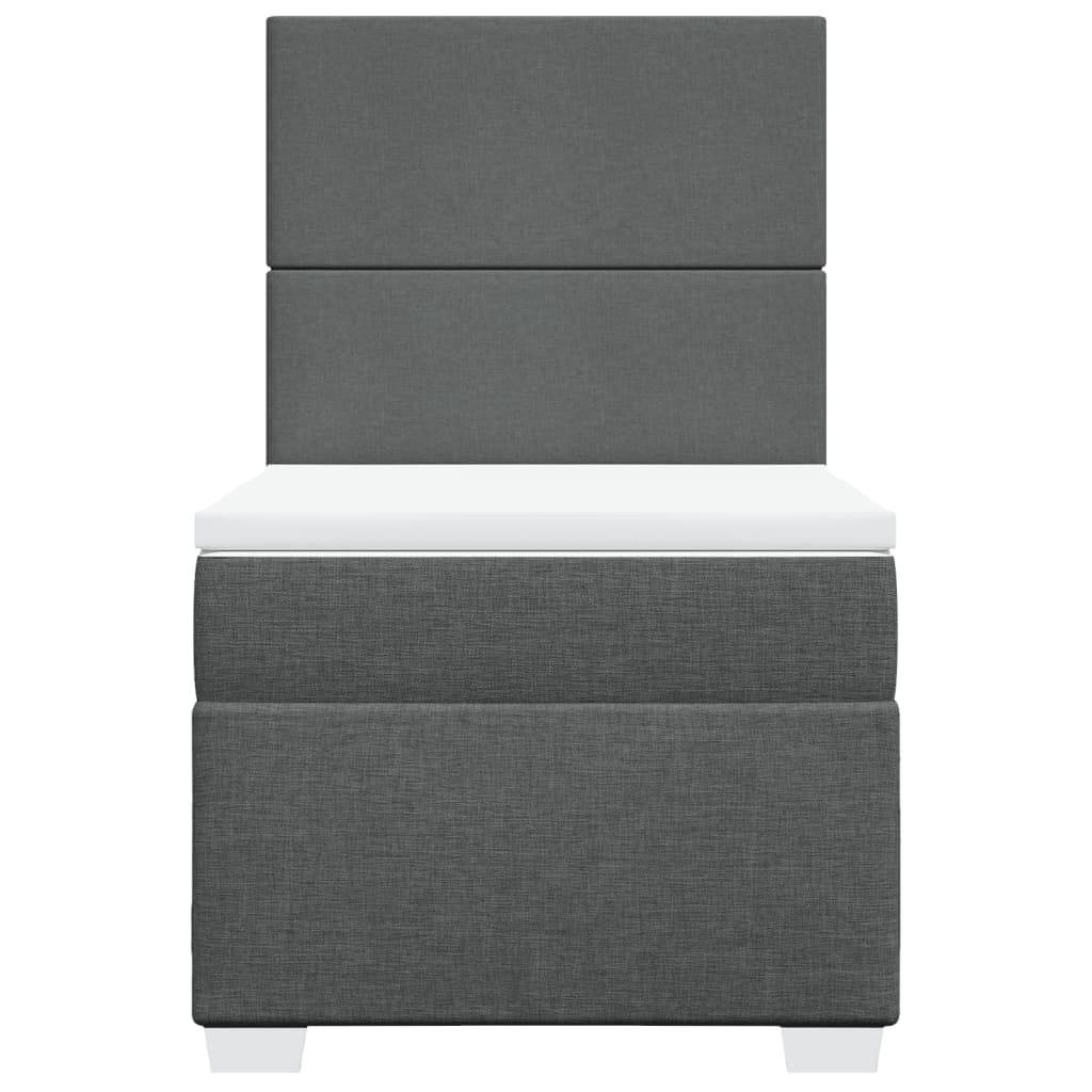 Boxspringbett Mit Matratze Stoff Dunkelgrau