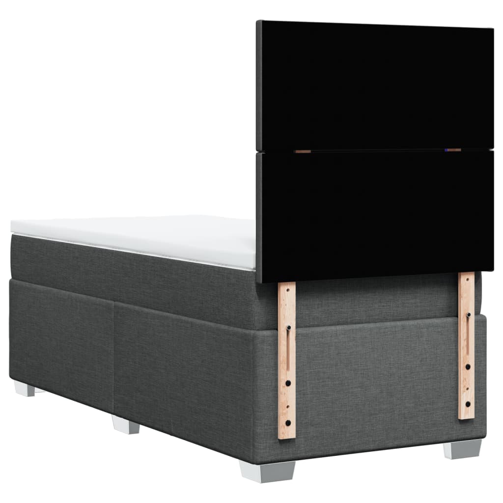 Boxspringbett Mit Matratze Stoff Dunkelgrau