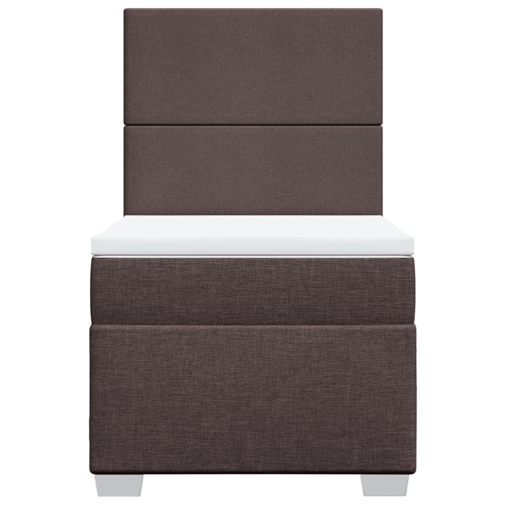 Boxspringbett Mit Matratze Stoff Dunkelbraun