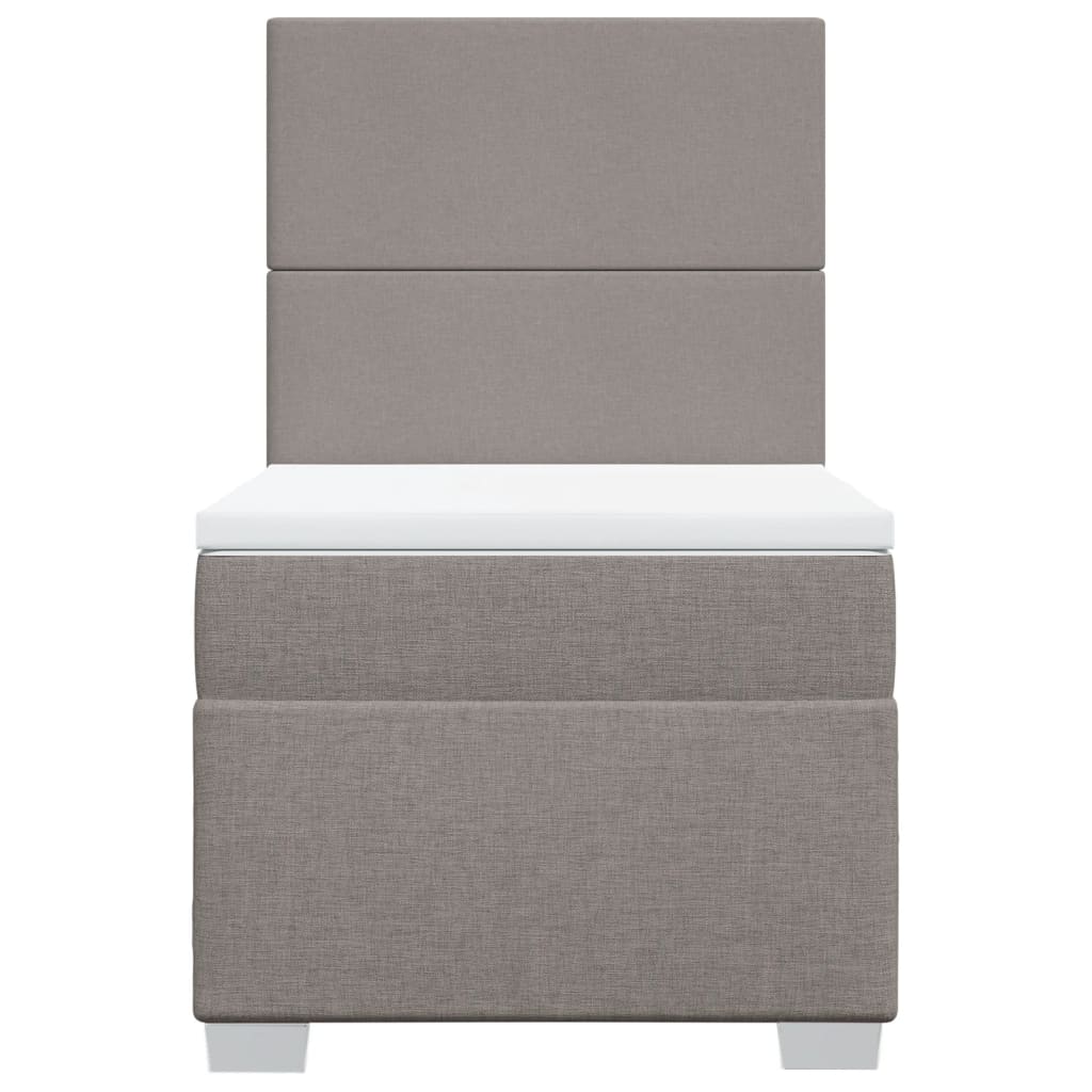 Boxspringbett Mit Matratze Stoff Taupe