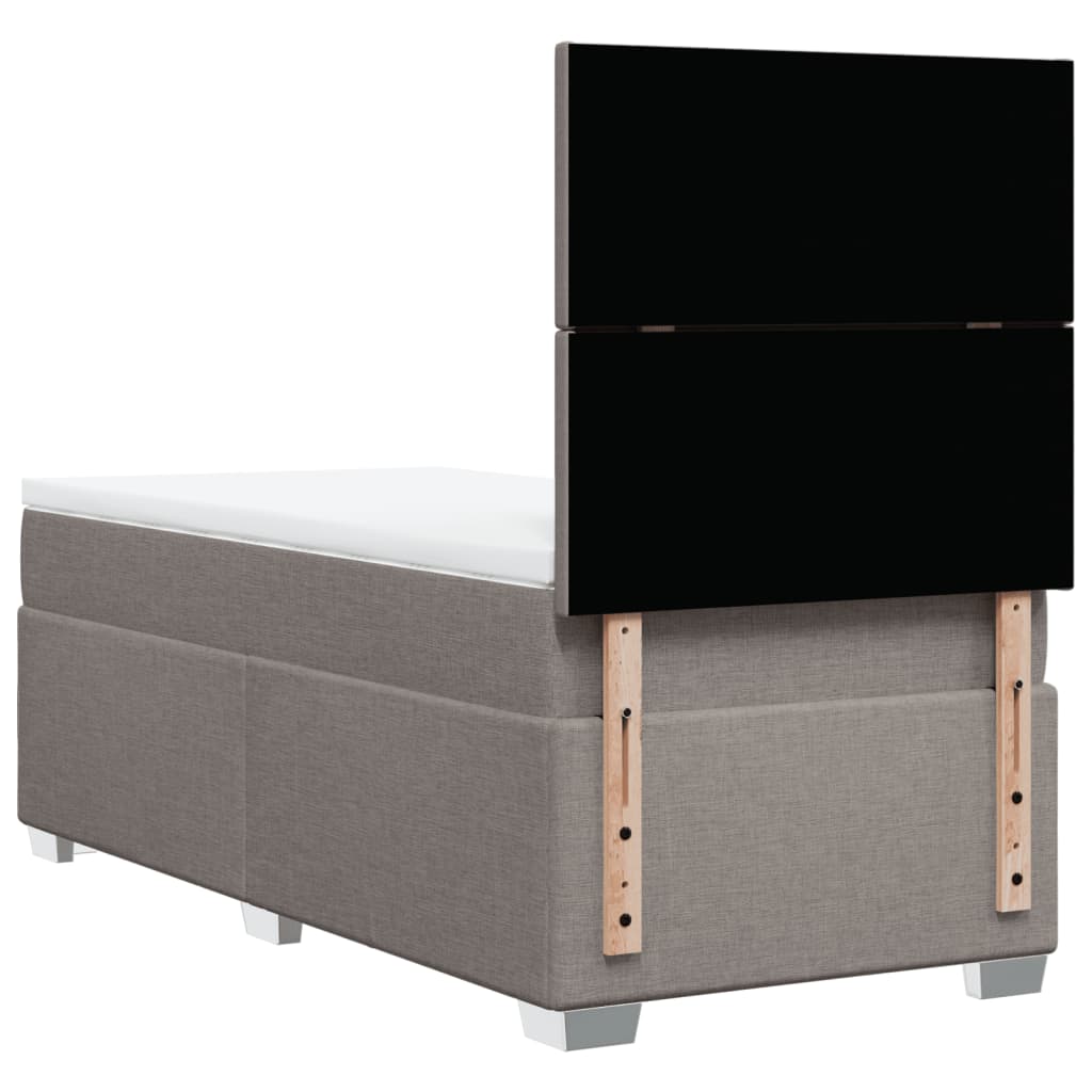 Boxspringbett Mit Matratze Stoff Taupe